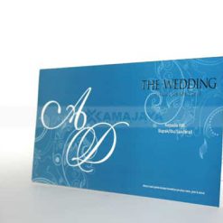 Undangan Pernikahan Softcover Warna Biru