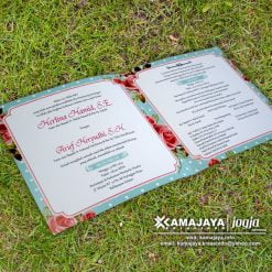 undangan nikah hijau toska vintage