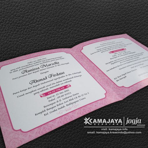 undangan pernikahan photo warna pink annissa ahmad