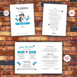 Undangan Jogja Murah Biru Cyan