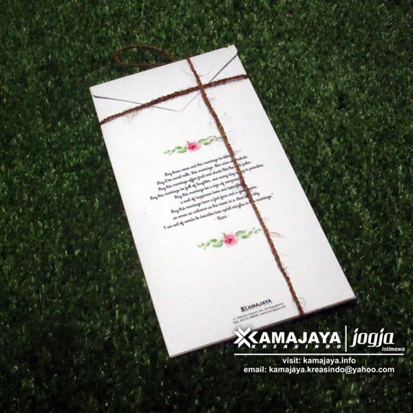 undangan semi hardcover tali goni