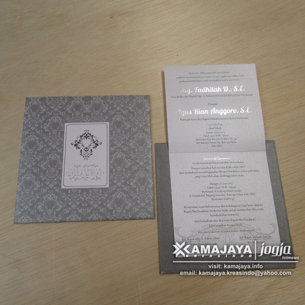 Undangan Single Hardcover Silver