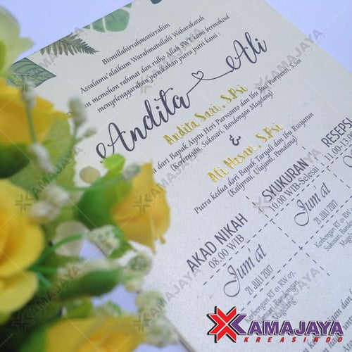 Harga Kartu Undangan Pernikahan Minimalis